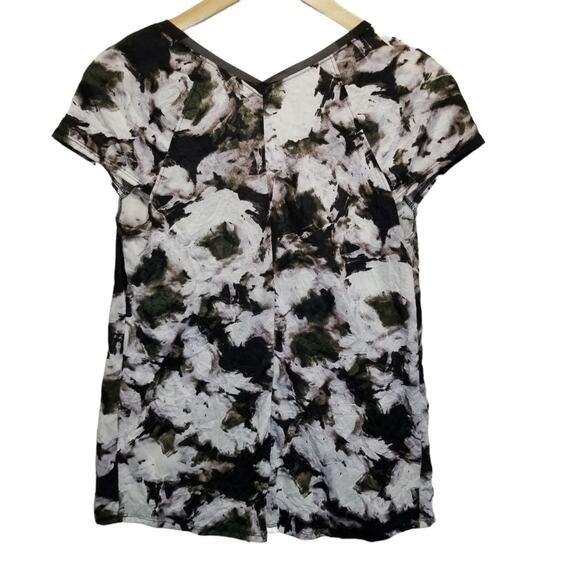 Simply Vera Wang Shirt Petite Small Floral Cap Sleeve Top - Picture 2 of 5